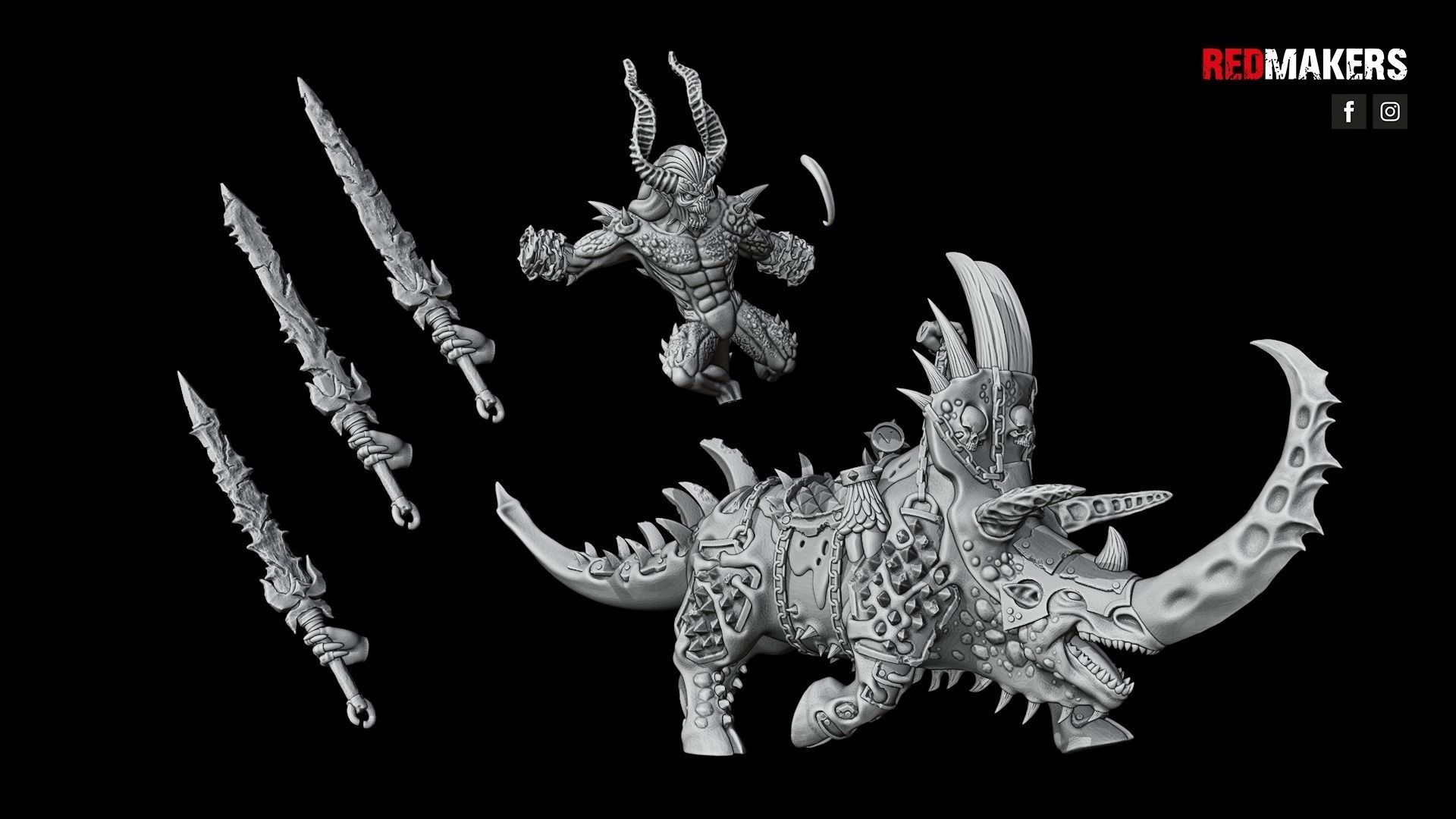 Bloodthirsty Riders - Demons 3D print model_40