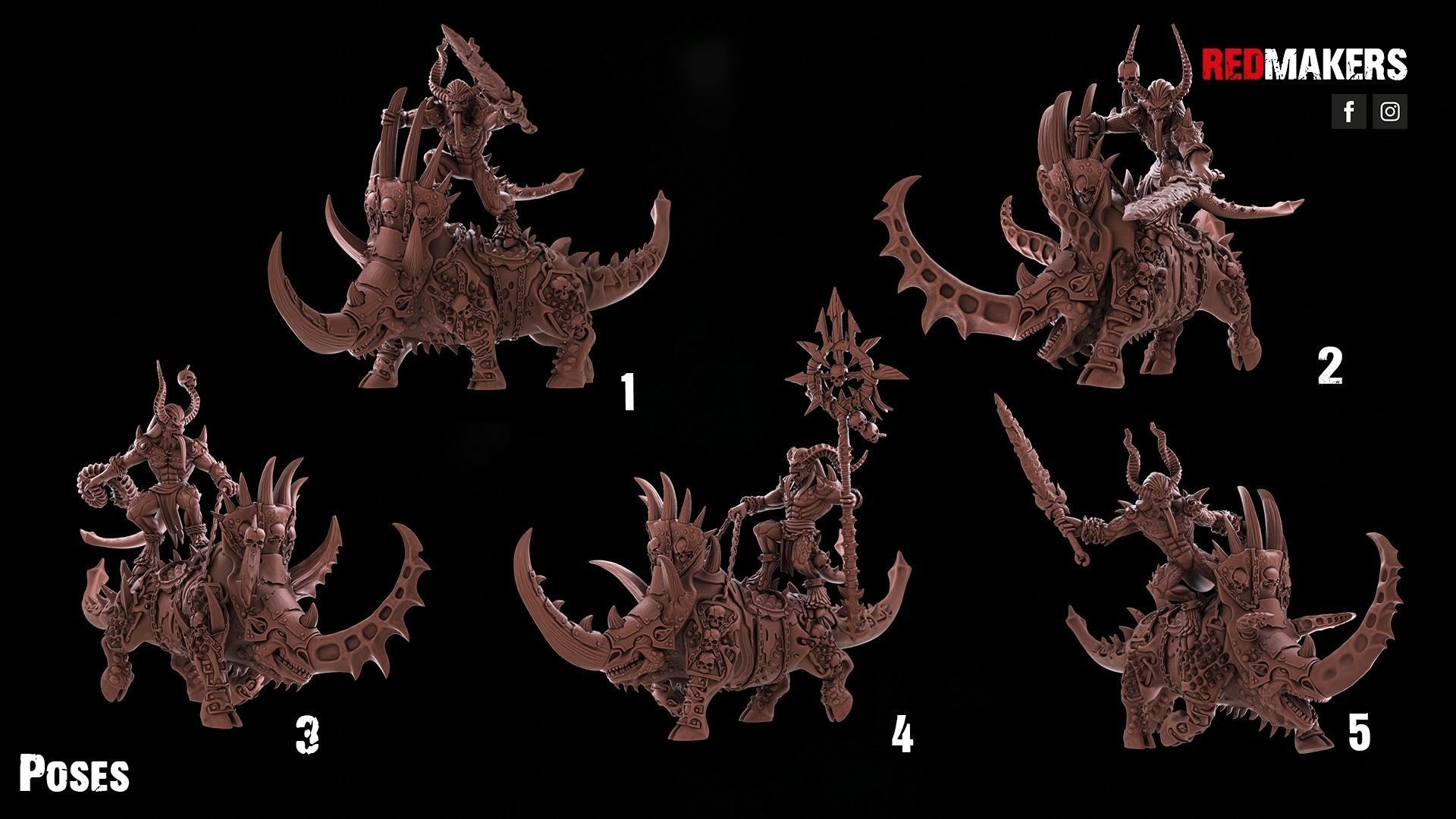 Bloodthirsty Riders - Demons 3D print model_2