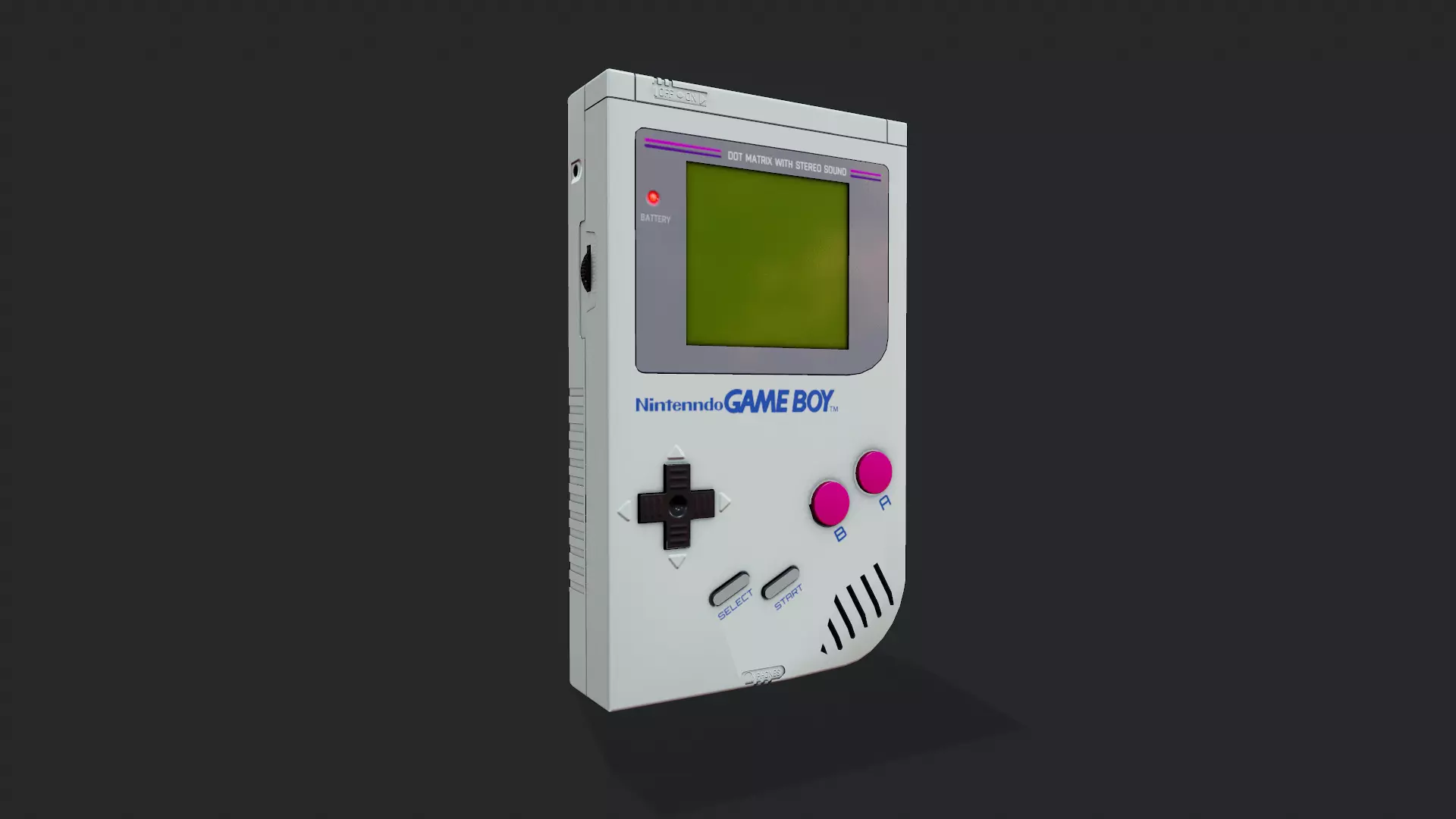 Gameboy - Tutorial Included Low-poly 3D model_0