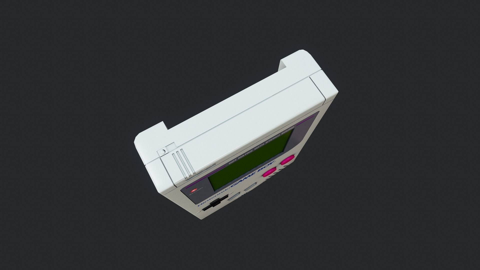 Gameboy - Tutorial Included Low-poly 3D model_8