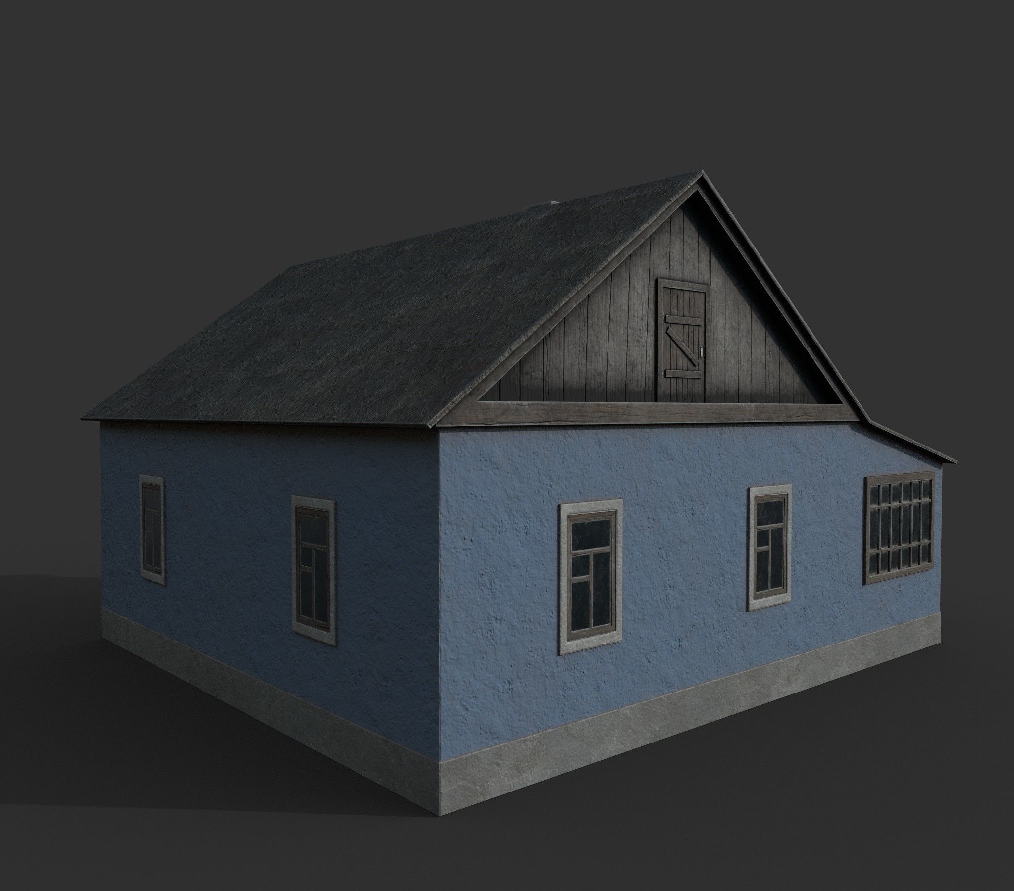 Village building II 3D model_2