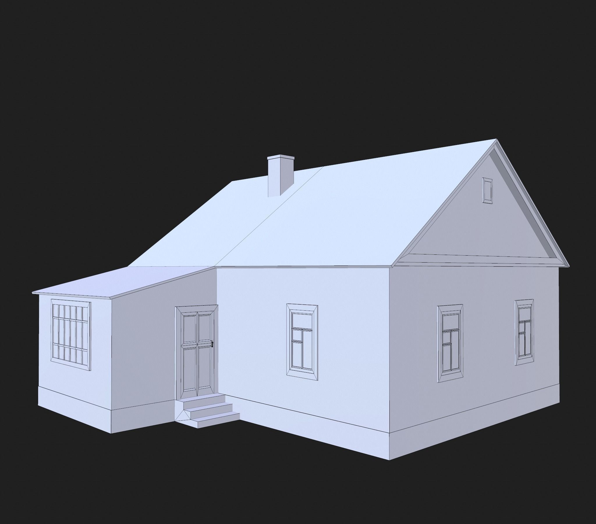 Village building II 3D model_16