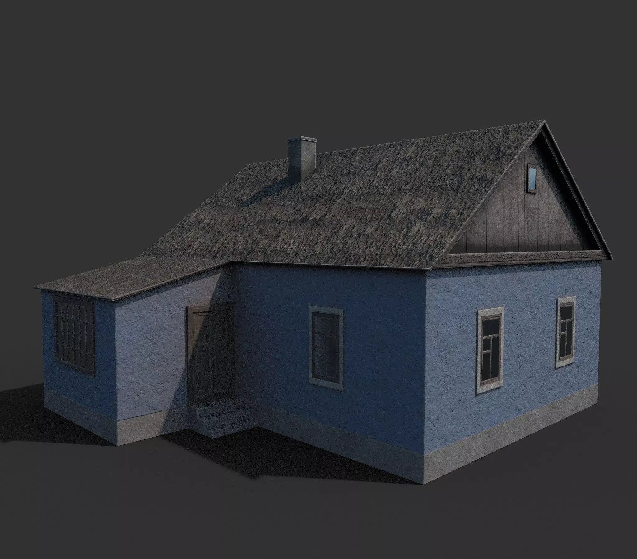 Village building II 3D model_0