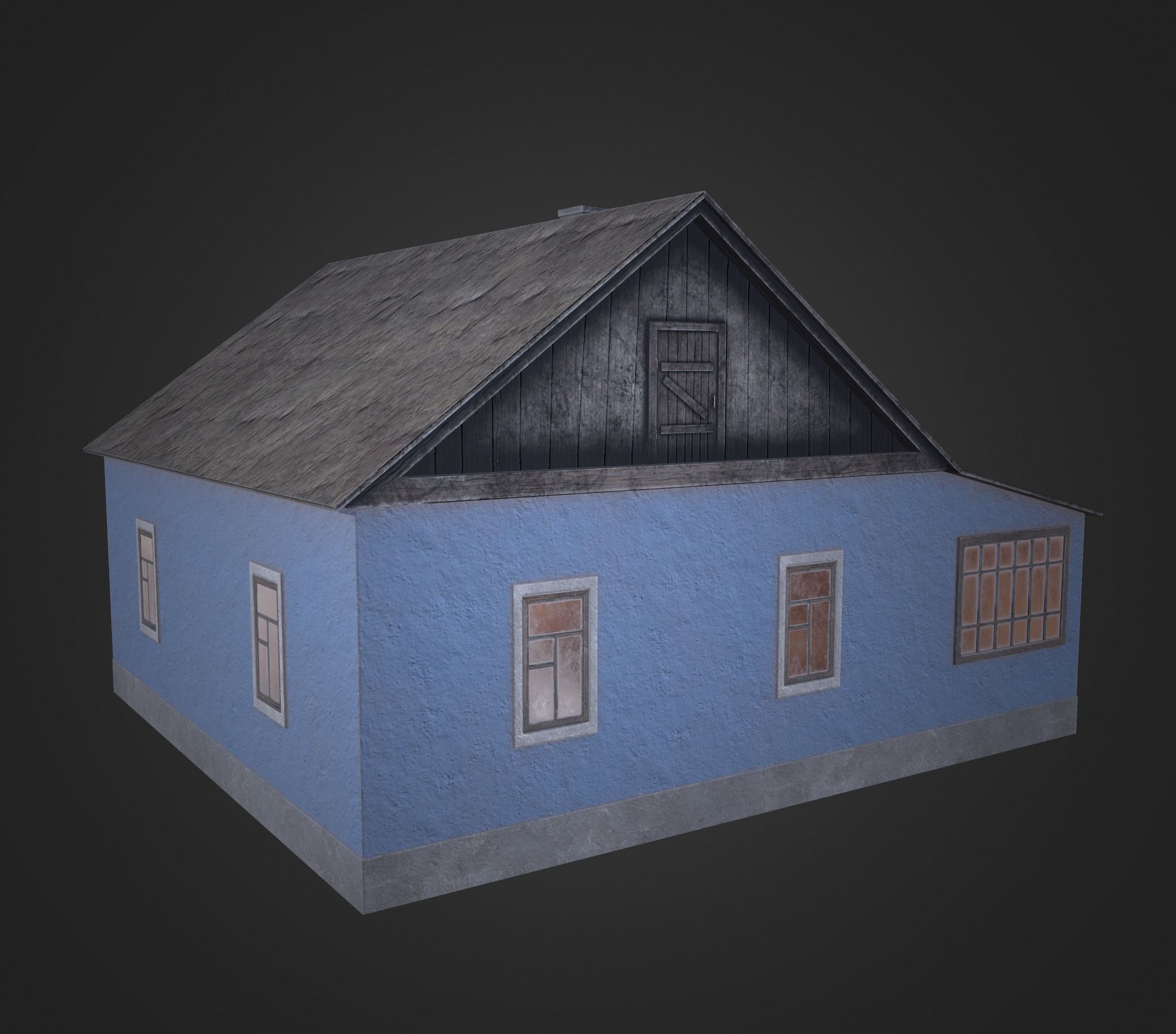 Village building II 3D model_7