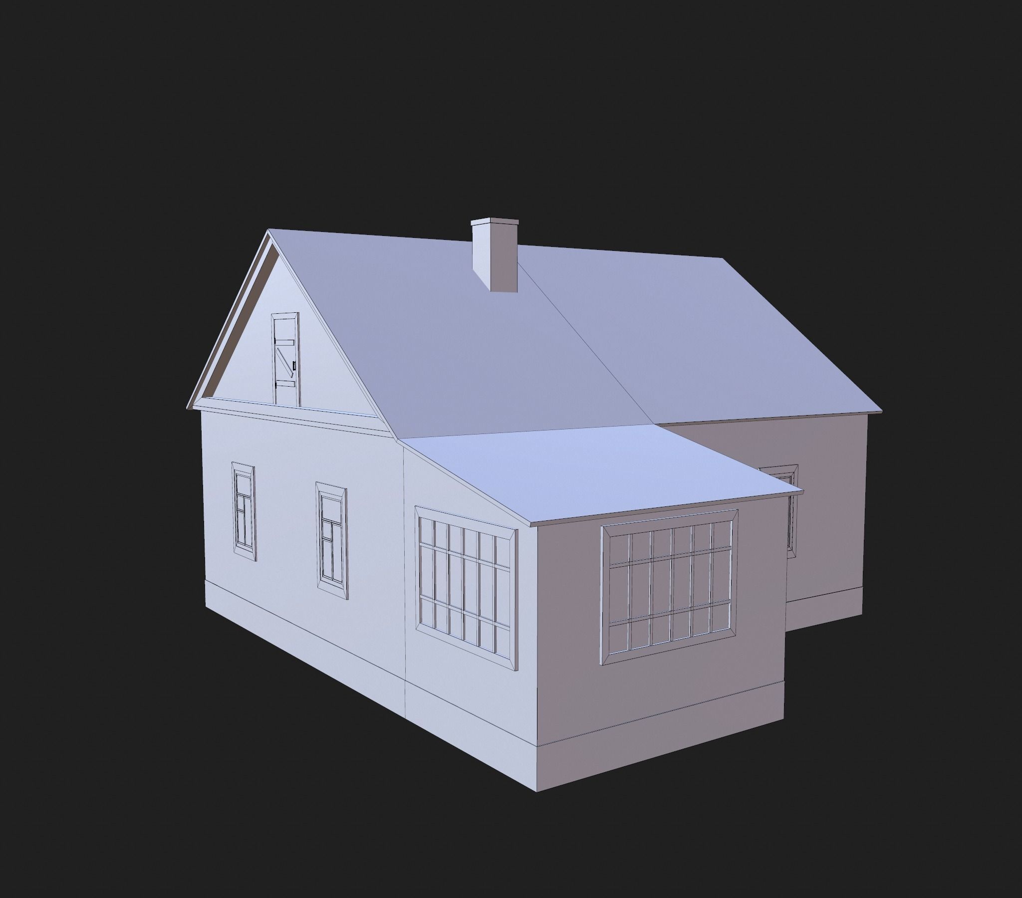 Village building II 3D model_17