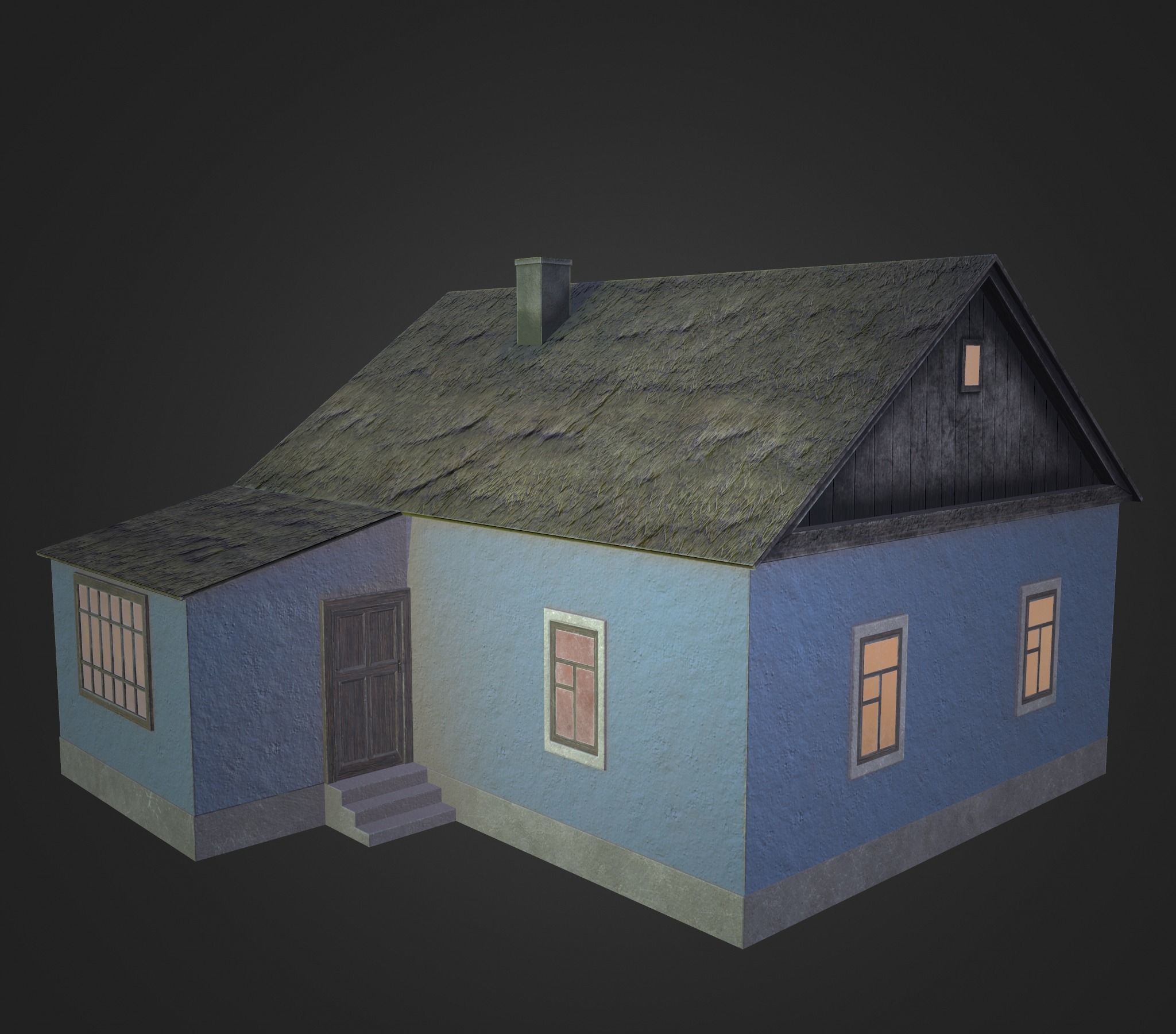 Village building II 3D model_5