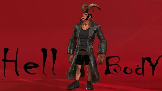 Hell BodY NFT Low-poly 3D model Hell BodY NFT Low-poly 3D model