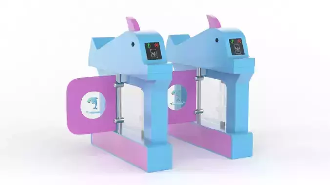 Kids Turnstile Gate 3D model