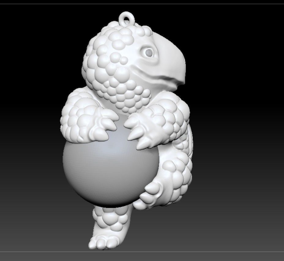 Womens turtle pendant 3D print model_4