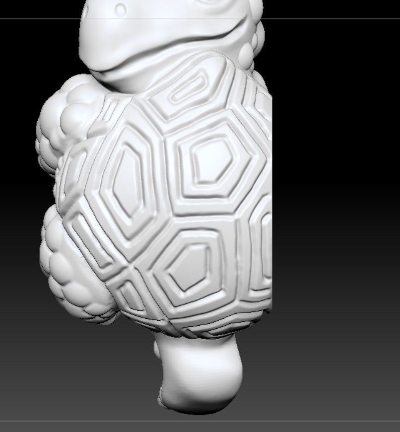 Womens turtle pendant 3D print model_6