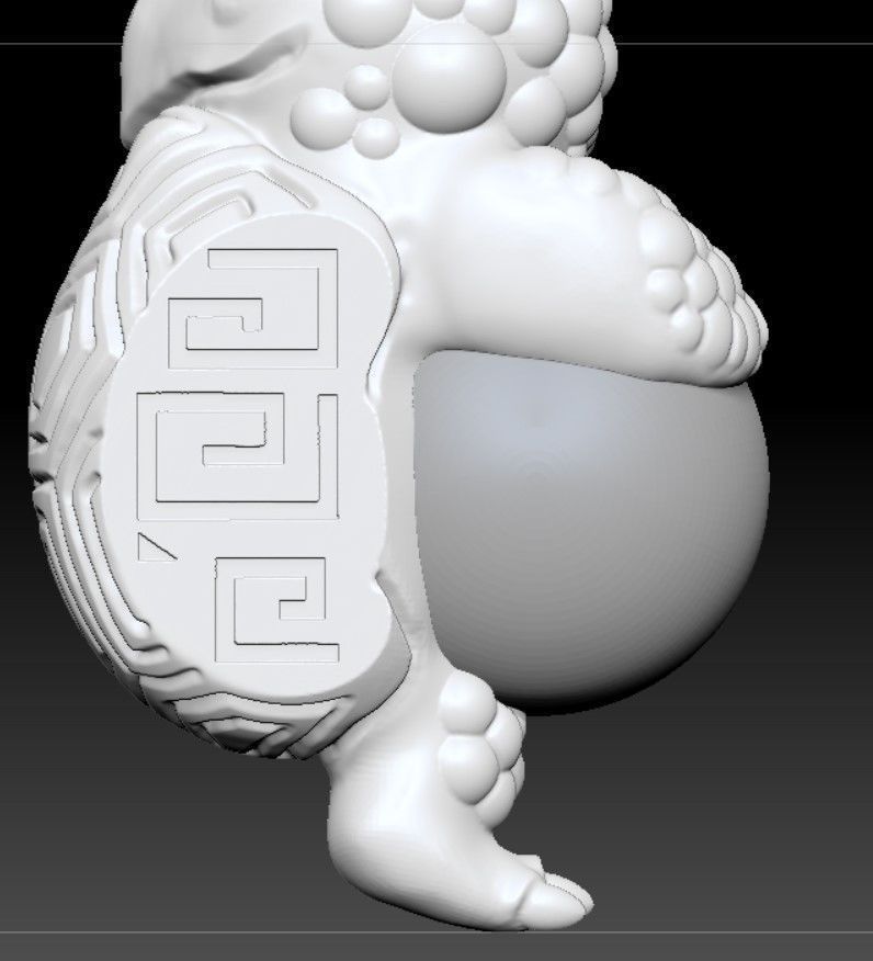 Womens turtle pendant 3D print model_7