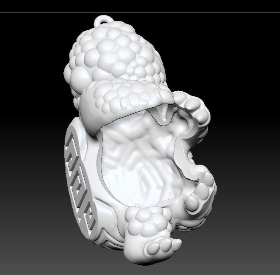 Womens turtle pendant 3D print model_5