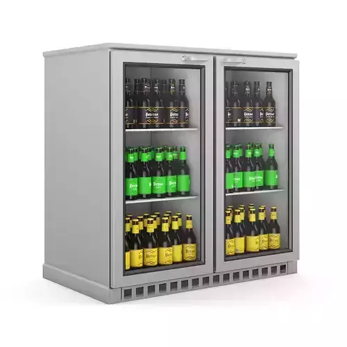 Refrigerator glass fronted beer cooler