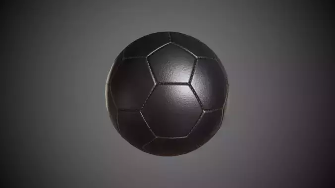 Soccer Ball Black Leather Football