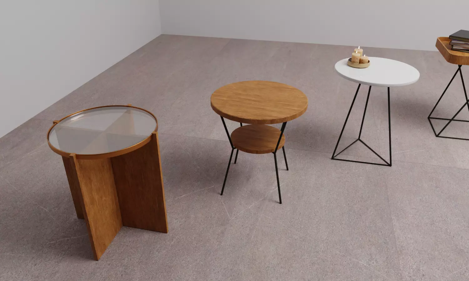 Furniture - 10 Side Tables Pack Free 3D model