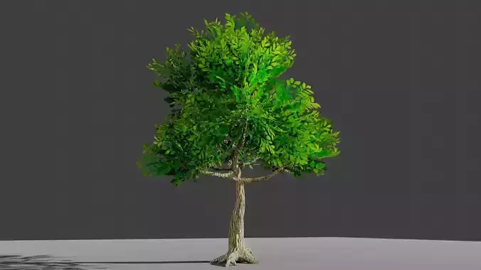Tree for games Low-poly 3D model