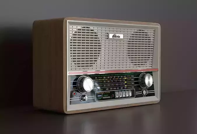 Imitation for vintage radio 3D model