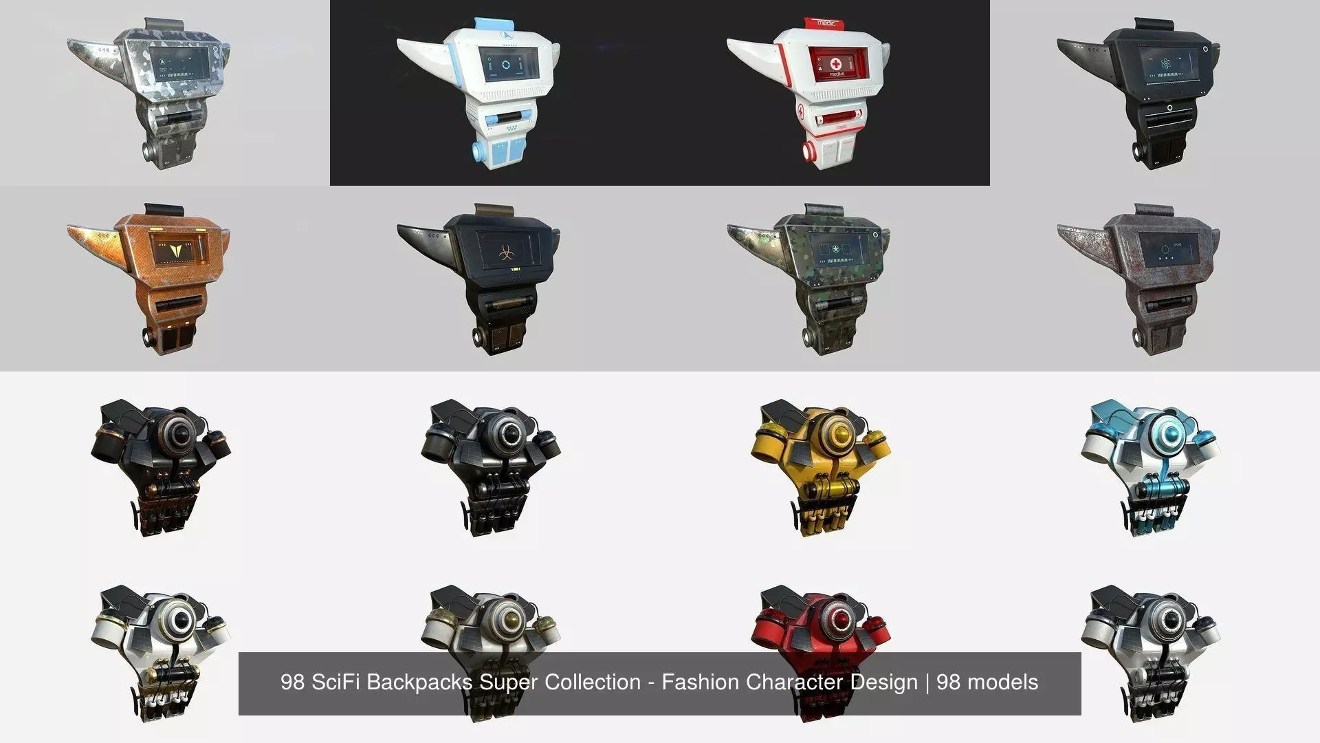 98 SciFi Backpacks Super Collection - Fashion Character Design _1
