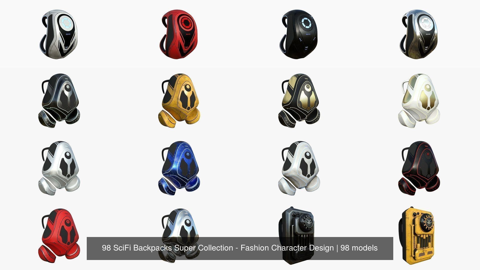 98 SciFi Backpacks Super Collection - Fashion Character Design _9