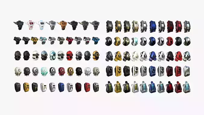 98 SciFi Backpacks Super Collection - Fashion Character Design 