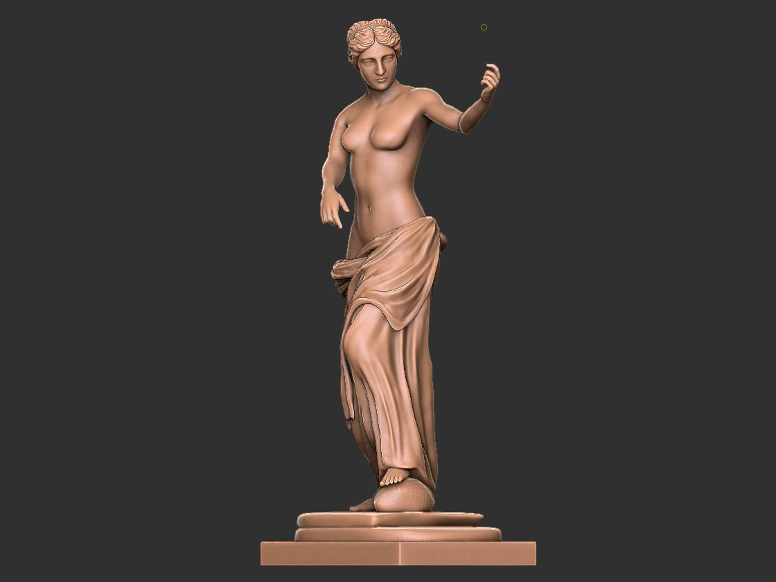 Goddess of Love venus statue 3D print model_14