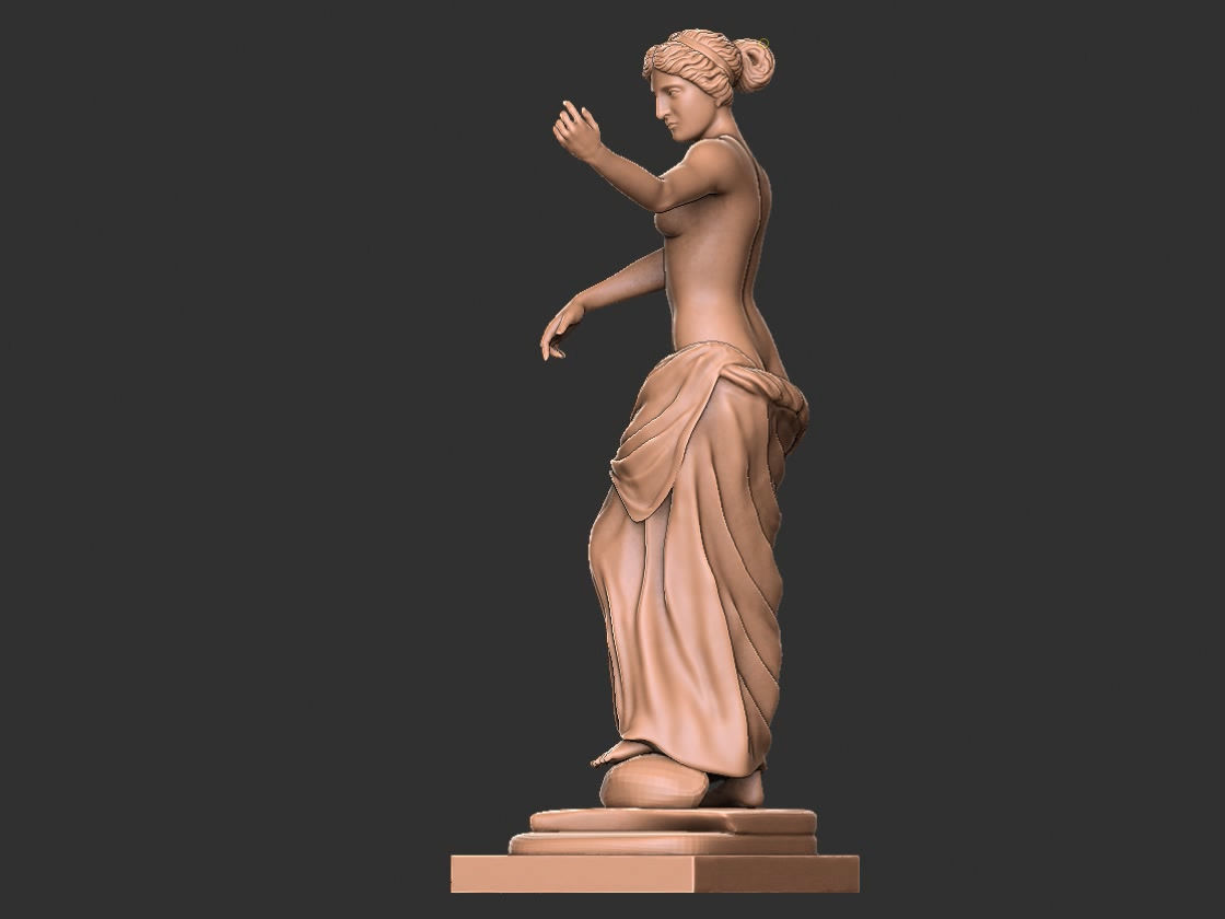 Goddess of Love venus statue 3D print model_11