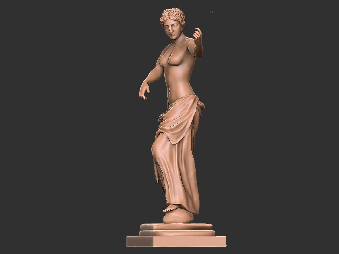 Goddess of Love venus statue 3D print model_13