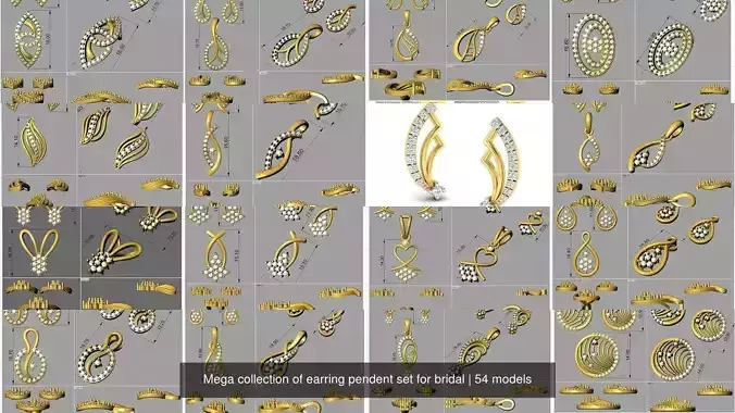 Mega collection of earring pendent set for bridal 