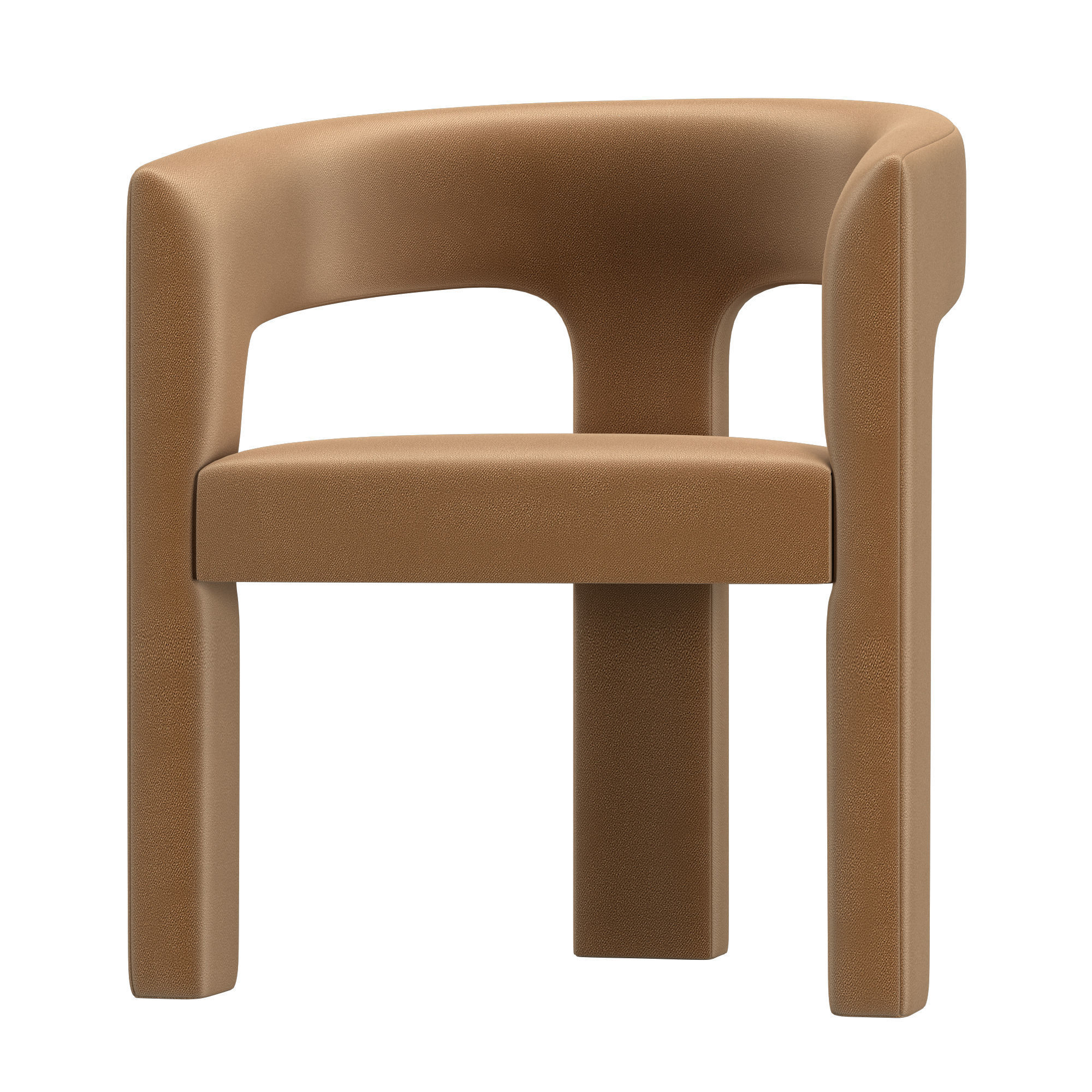 INES OPEN-BACK FABRIC ARMCHAIR 3D model_4