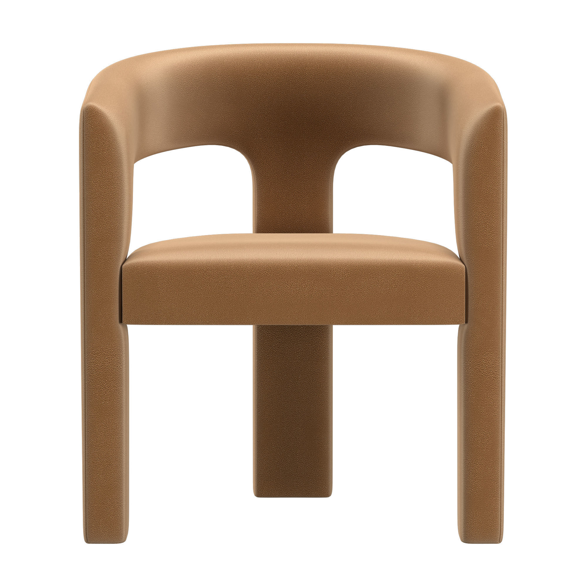 INES OPEN-BACK FABRIC ARMCHAIR 3D model_1