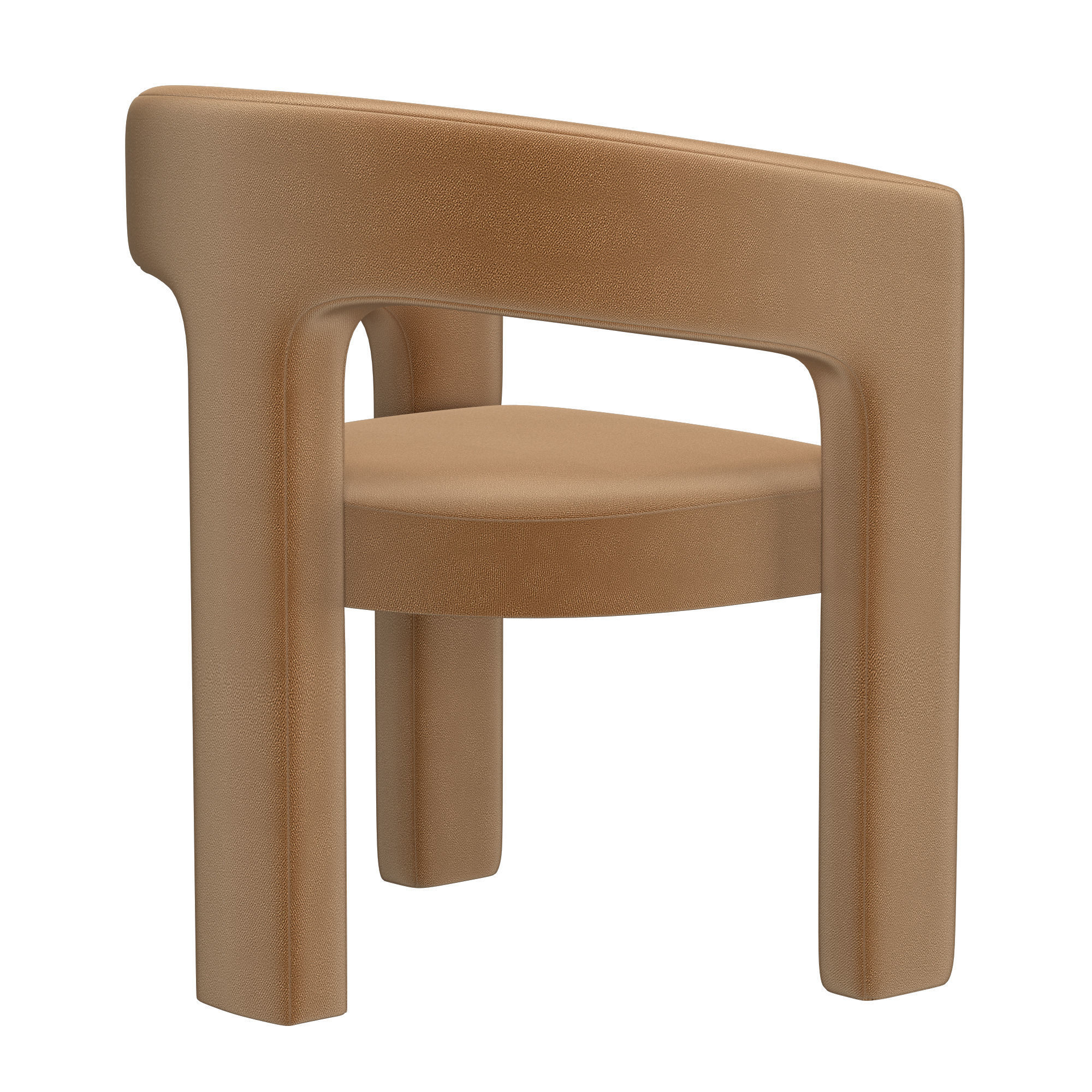 INES OPEN-BACK FABRIC ARMCHAIR 3D model_5