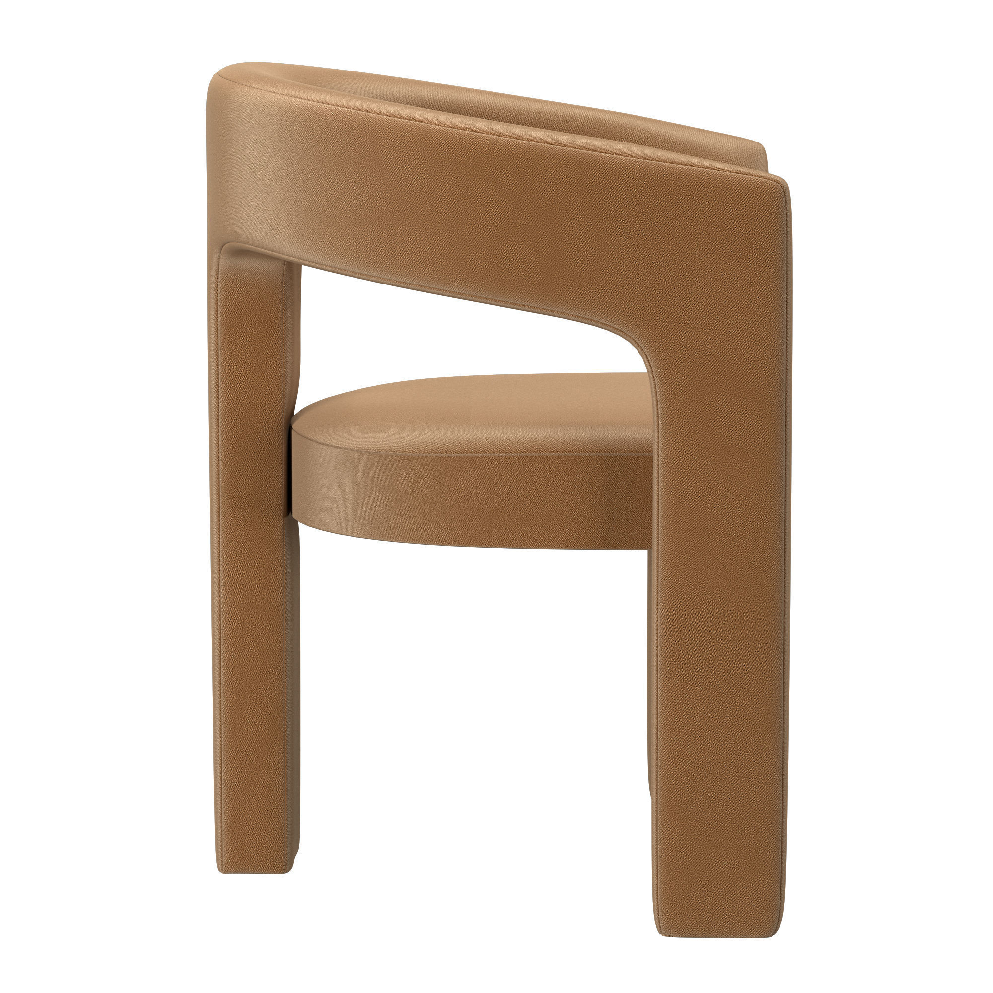 INES OPEN-BACK FABRIC ARMCHAIR 3D model_3