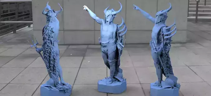 Viking Tribal Leader sculpture 3D model