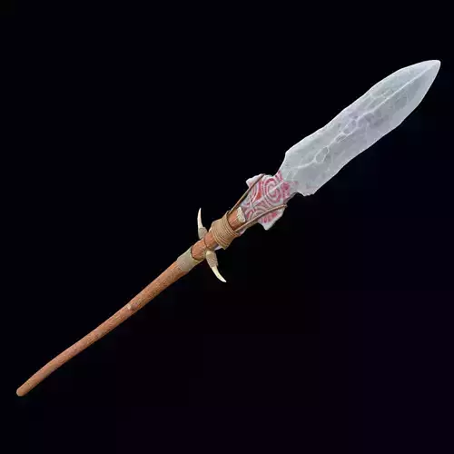 Ancient Stone Spear Low-poly 3D model