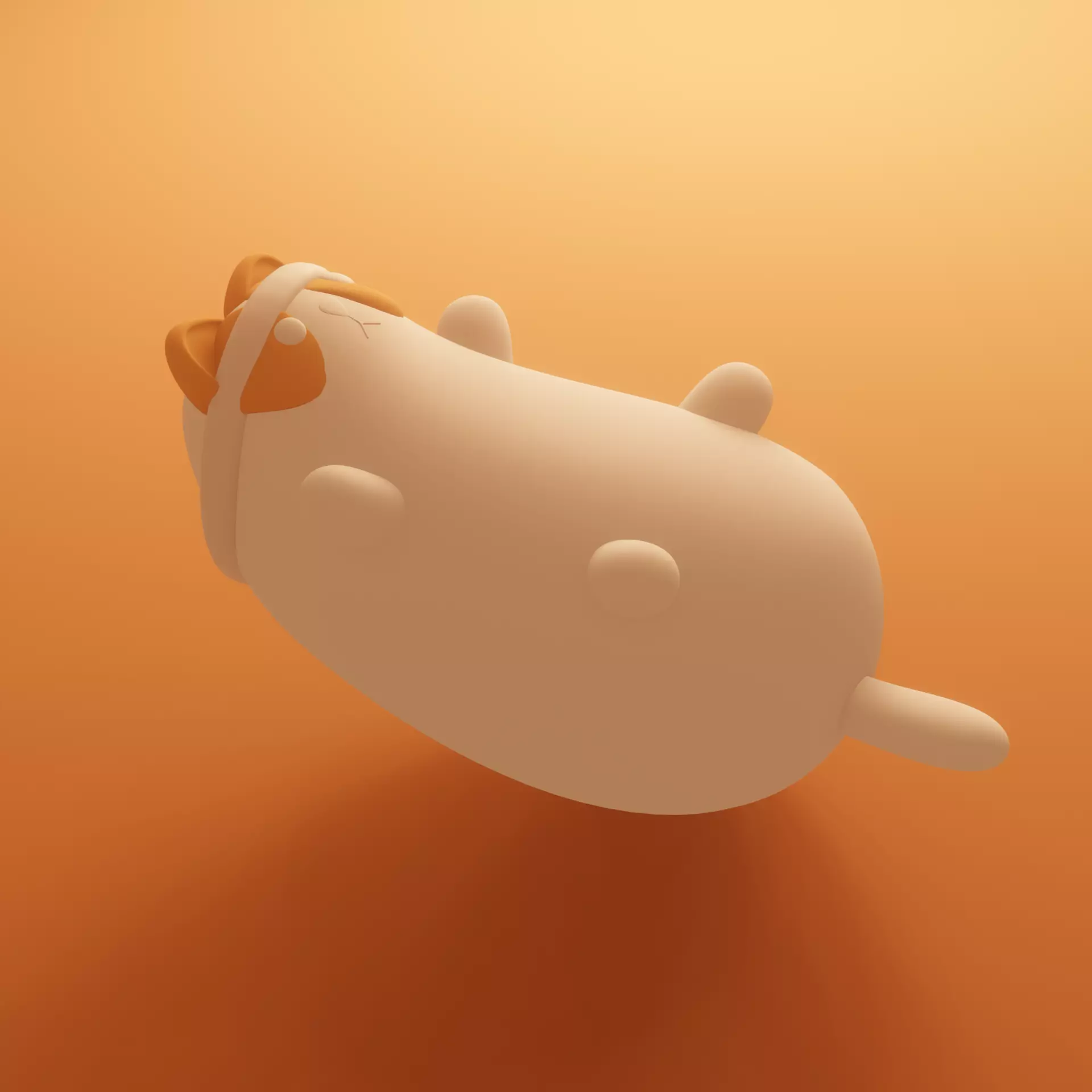 Disco Disco Kurama Cat Low-poly 3D model_0