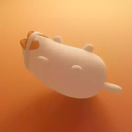 Disco Disco Kurama Cat Low-poly 3D model
