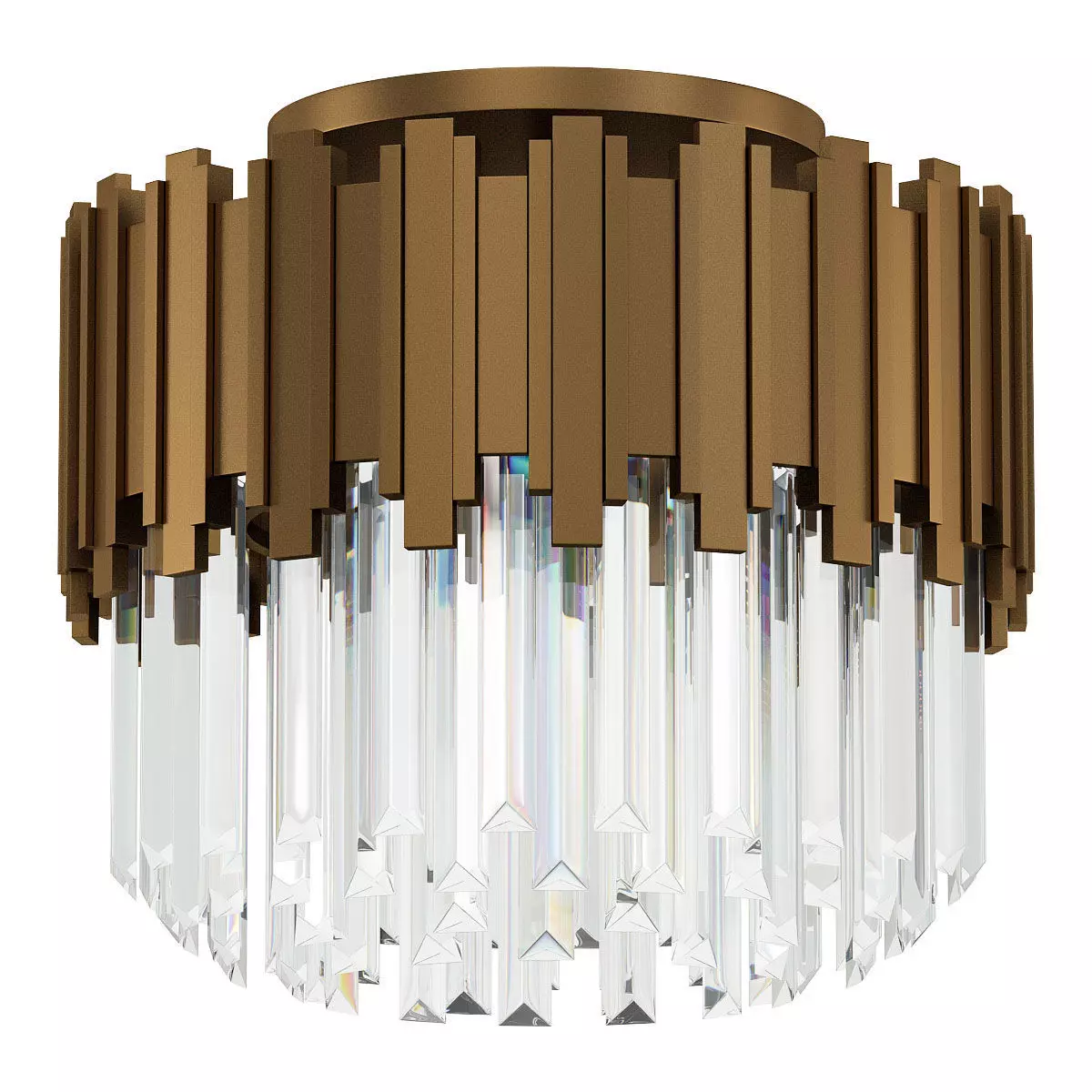 NORAH modern ceiling light fixture with clear crystals 3D model