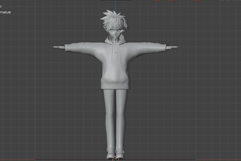 3d  low poly male  avatar for vrchat and for vtubing  Low-poly 3D model_21