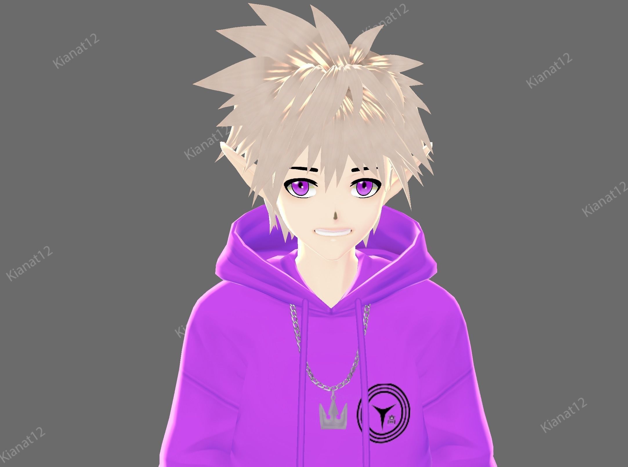 3d  low poly male  avatar for vrchat and for vtubing  Low-poly 3D model_18