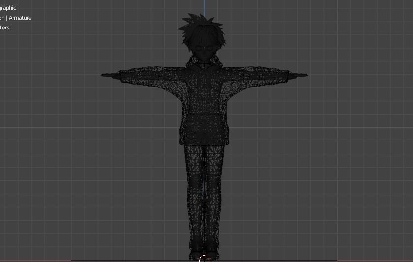 3d  low poly male  avatar for vrchat and for vtubing  Low-poly 3D model_22