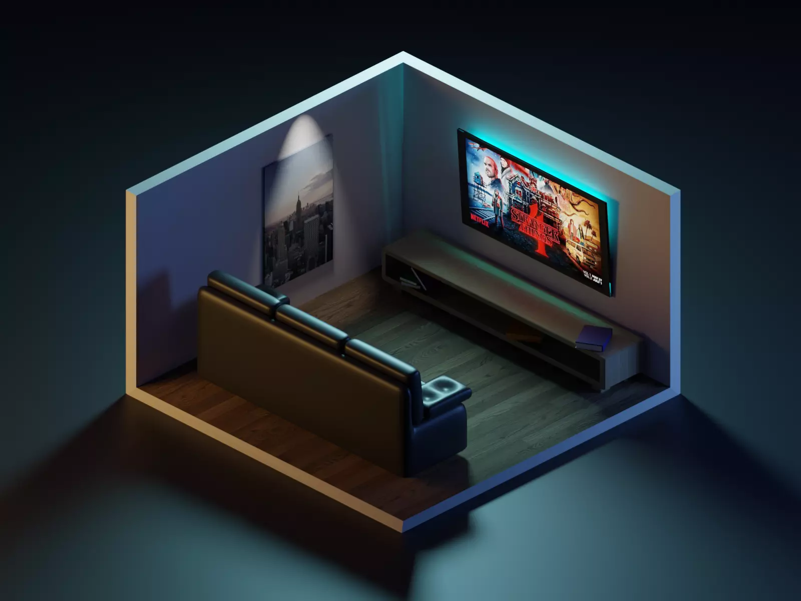 living room 3d free 3D model | CGTrader