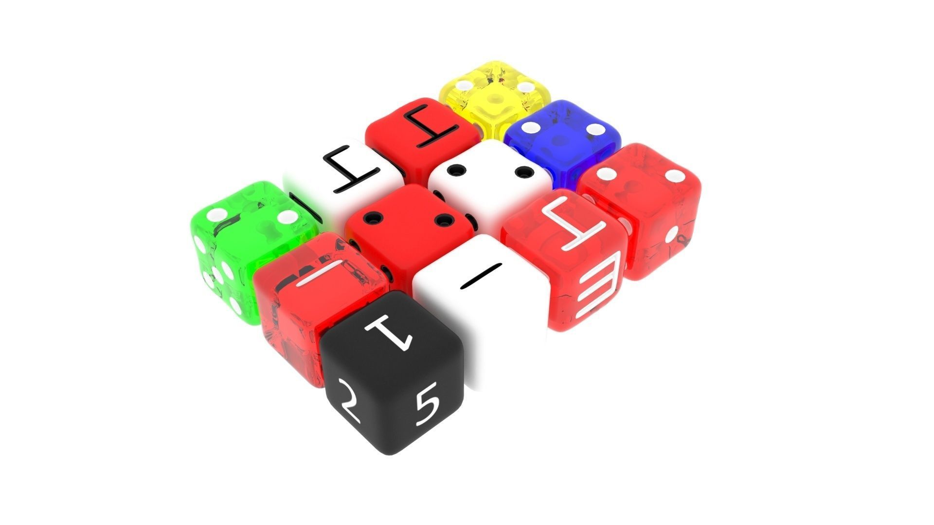 Dices Set 3D model 3D printable | CGTrader