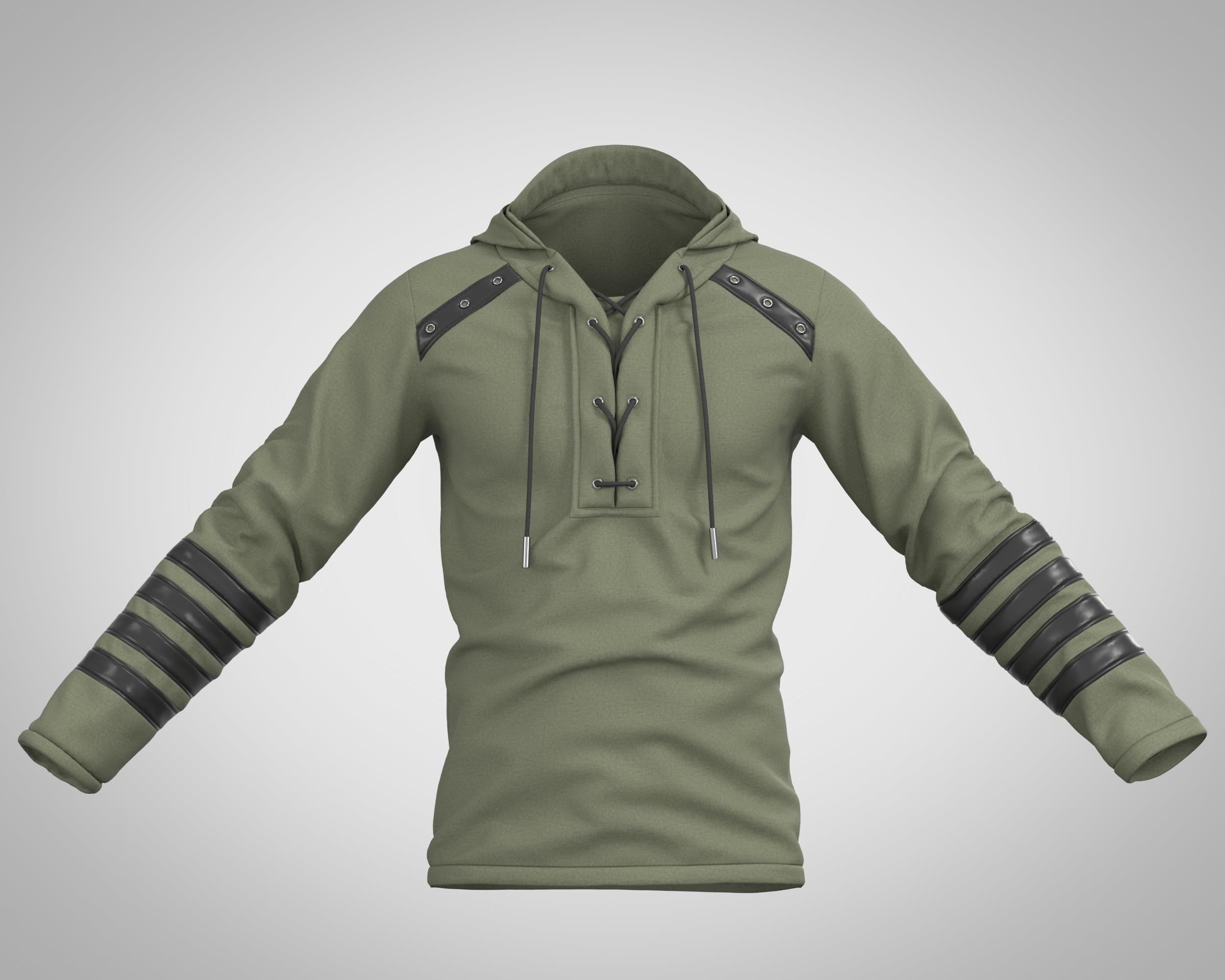5 Men Hoodies and Sweatshirts 3D model_12