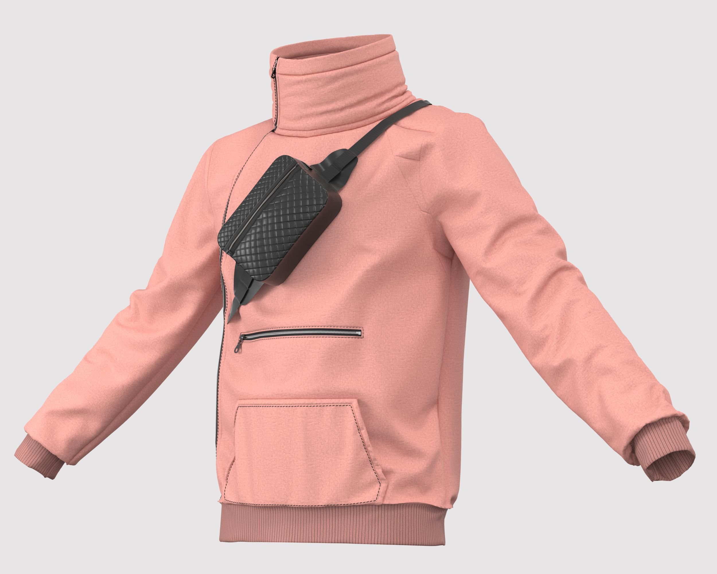 5 Men Hoodies and Sweatshirts 3D model_1