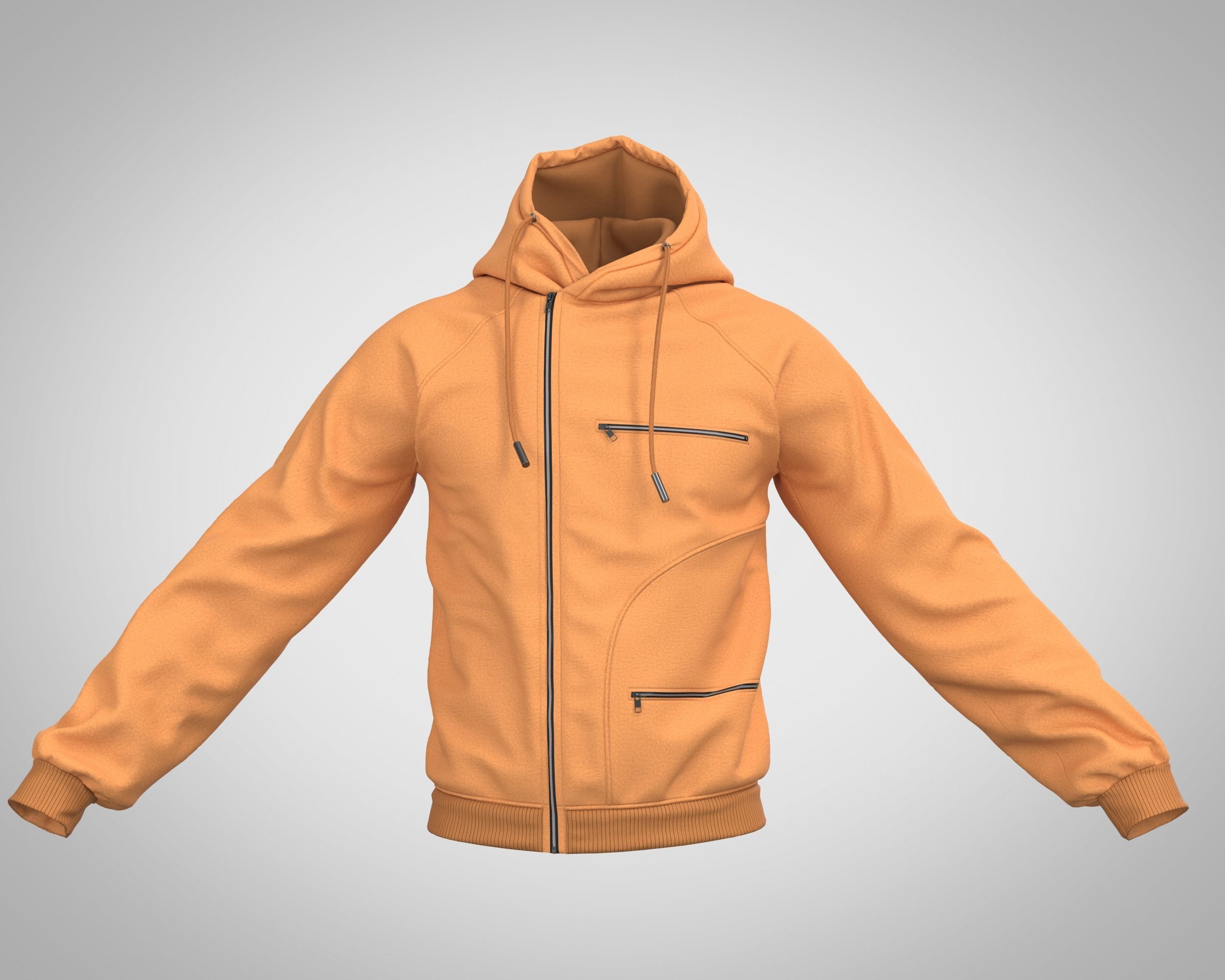 5 Men Hoodies and Sweatshirts 3D model_11