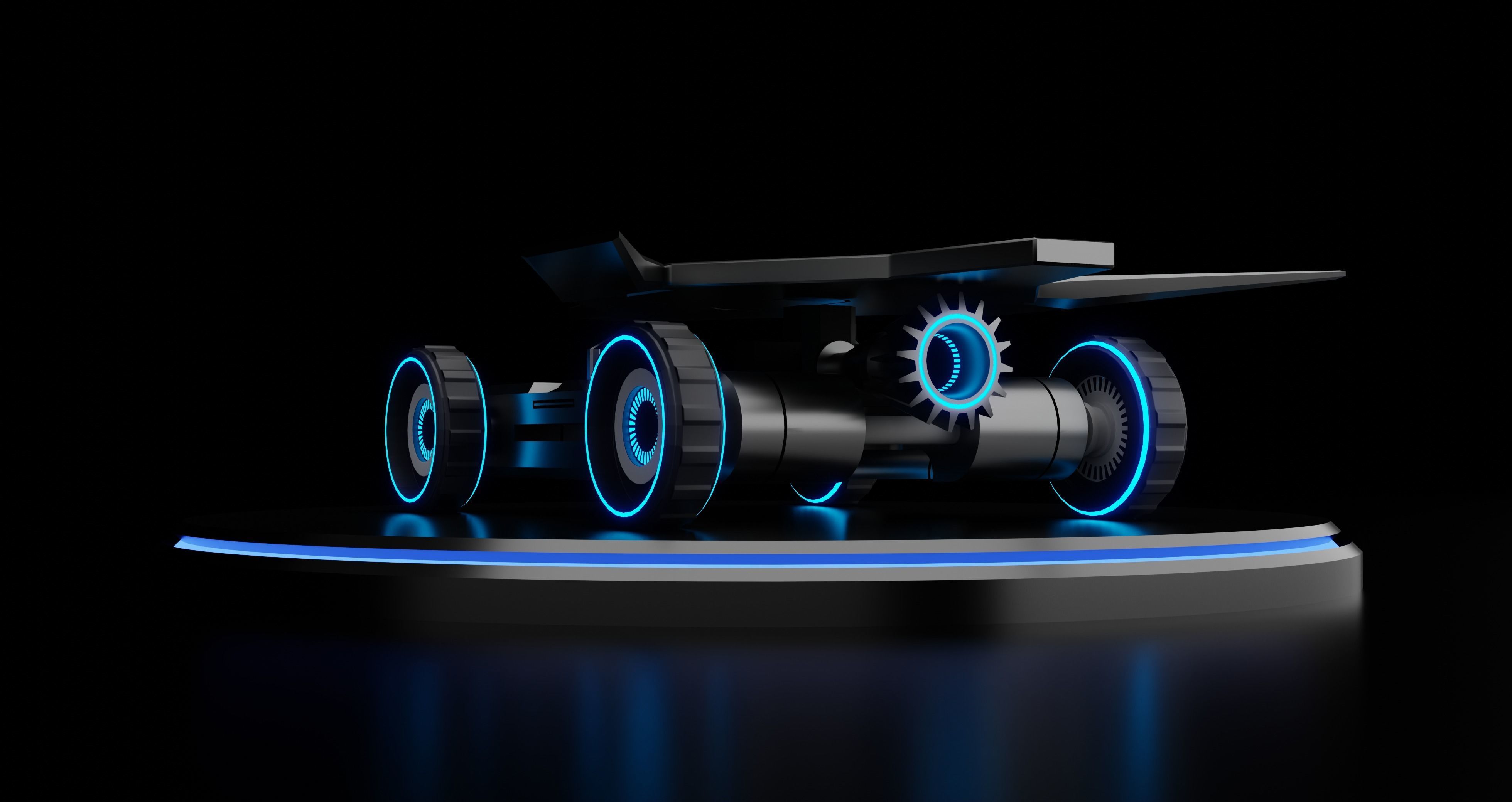 sci-fi skateboard 3D model_3