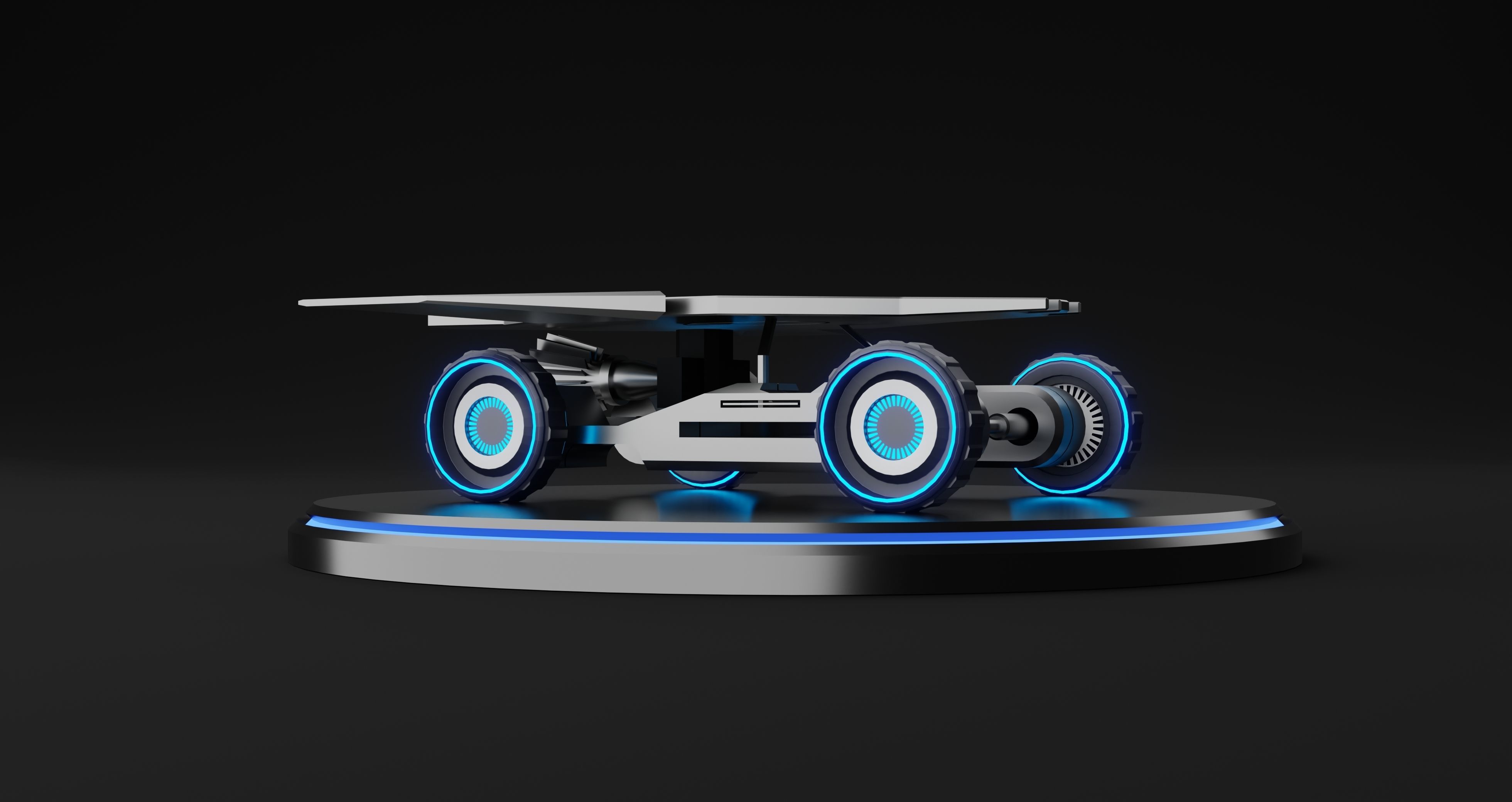 sci-fi skateboard 3D model_1