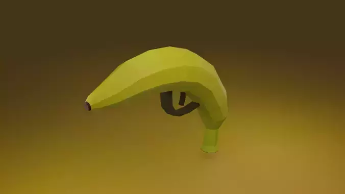 Banana gun Free low-poly 3D model
