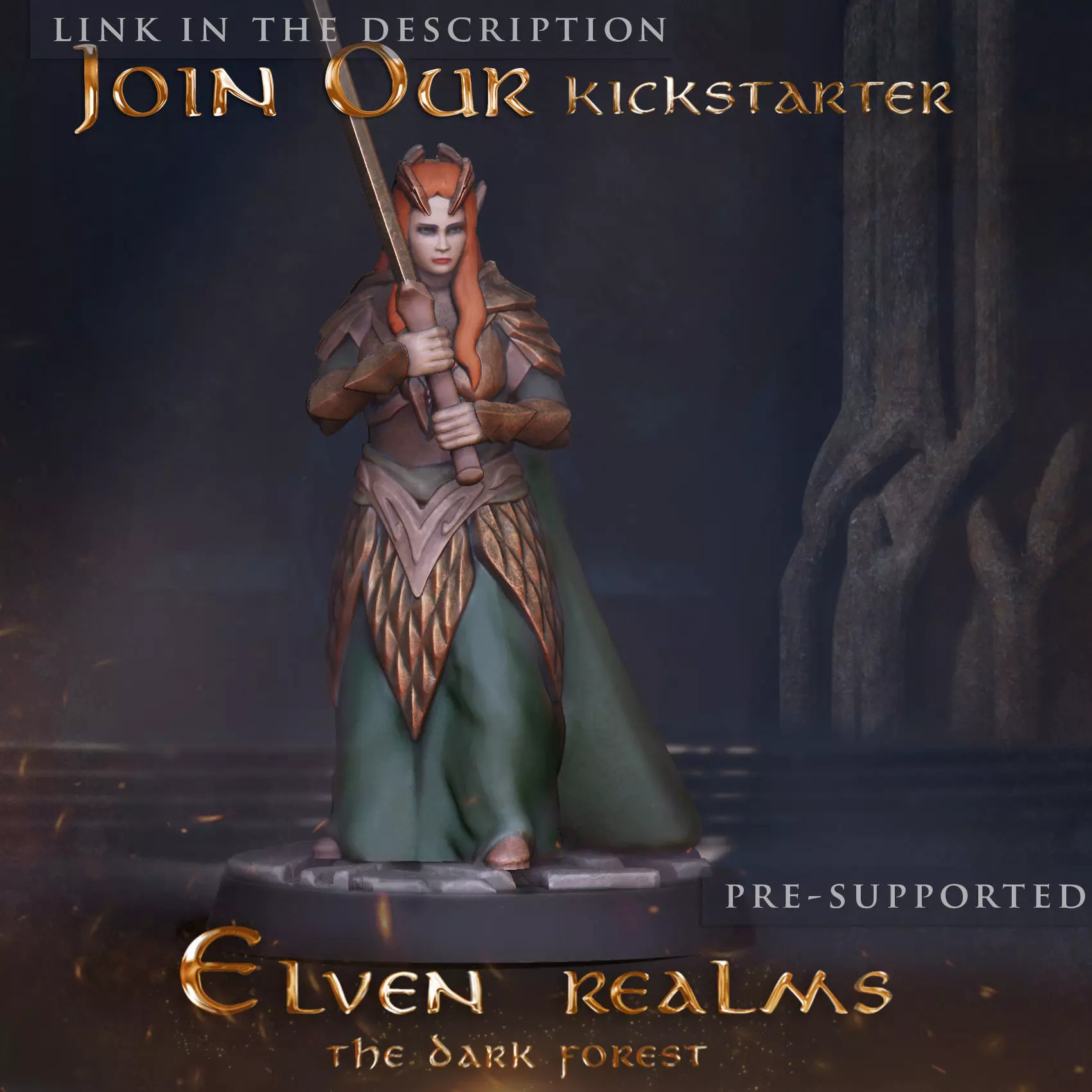 Elven Lady Tabletop Miniature Free 3D print model