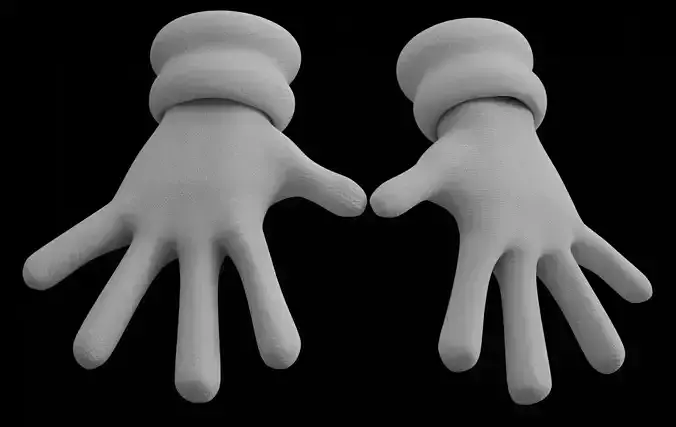 Character hands gloves